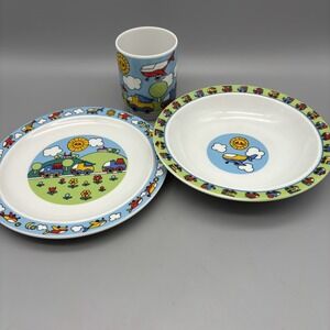 Thomas Germany Kids Porcelain Dinner Set 8" Plate, Cup And Bowl‎ Planes & Trucks